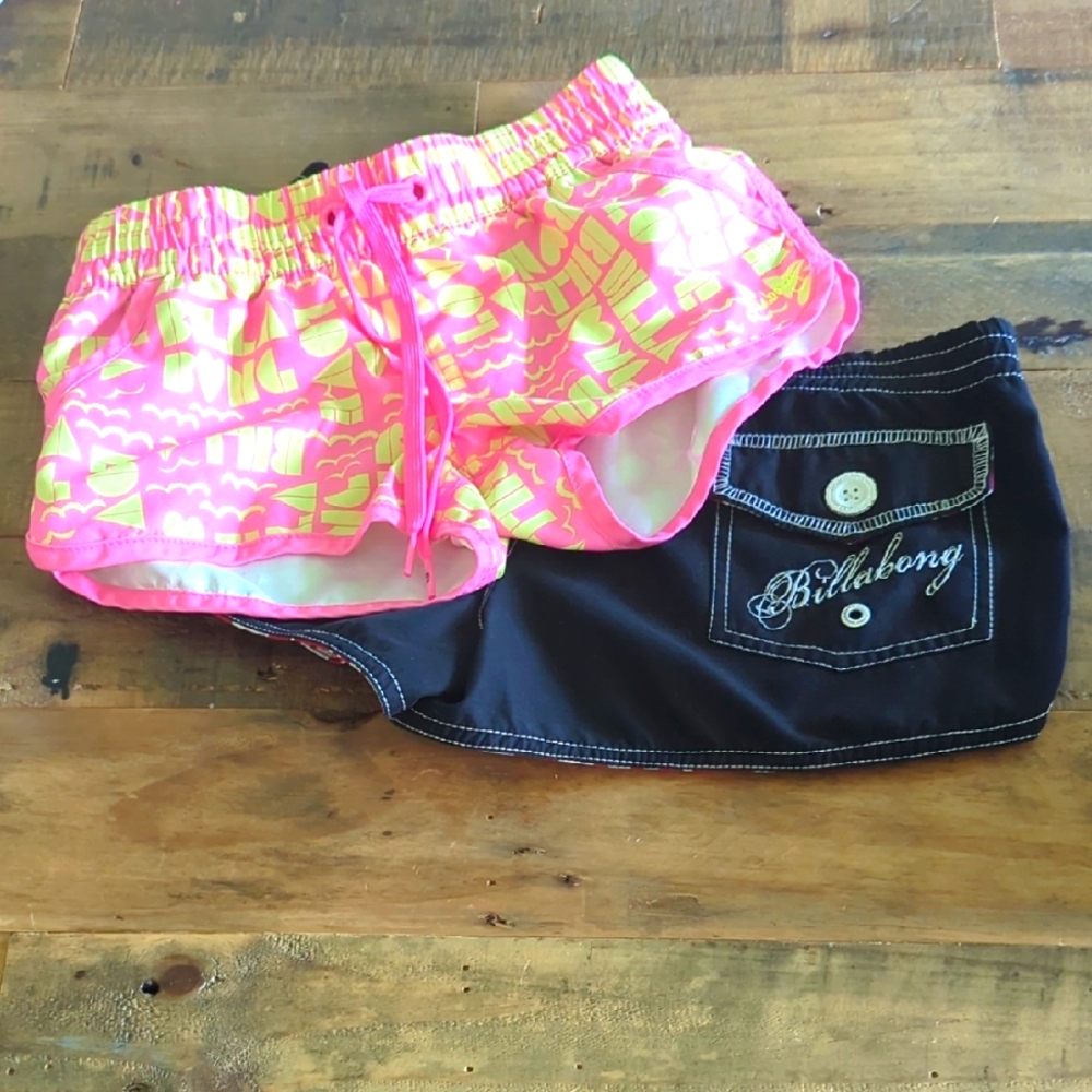 3/$25 Pair Girls Billabong Swim Trunks